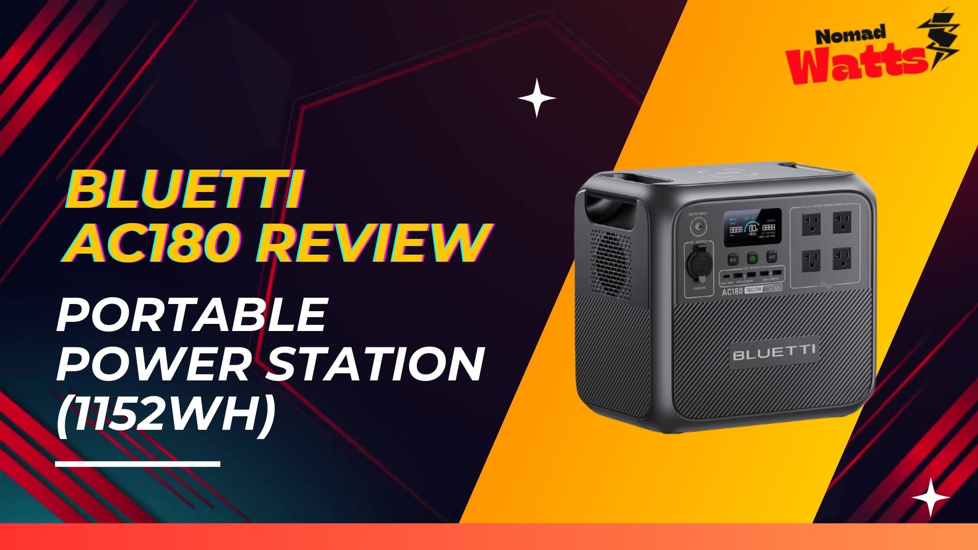 Bluetti AC180 Review - Portable Power Station (1152Wh) featured img