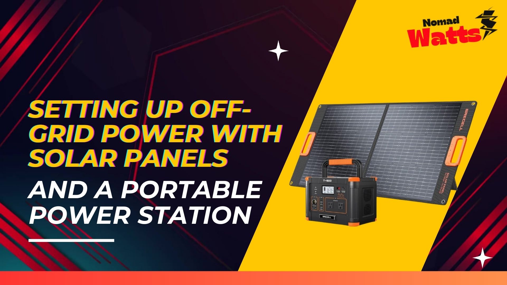 Solar Panels and a Portable Power Station